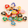 Multicolored teardrop-shaped evil eye charm bead assortment
