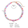 Exquisite Bohemian Turkish-Inspired Rainbow Clay Choker Necklace – Fashionable and Trendy Metal Geometric Jewelry for Women's Daily, Party and Beach Wear