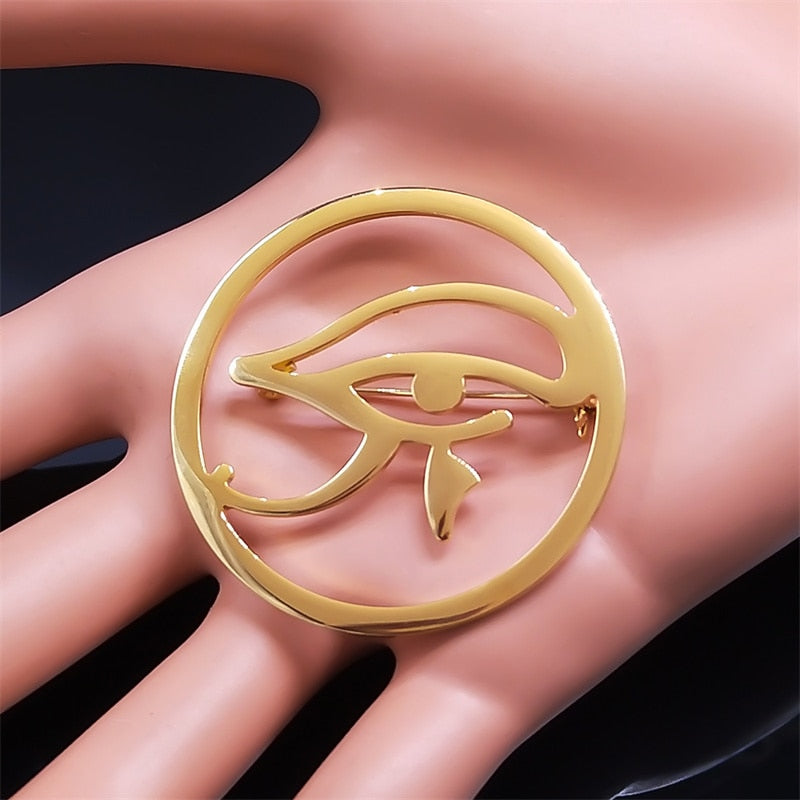 Silver Eye of Horus Brooch