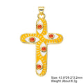 Exquisite 18K Gold Plated Evil Eye Cross Charm: Handcrafted with Vibrant Enamel and Premium Zircon