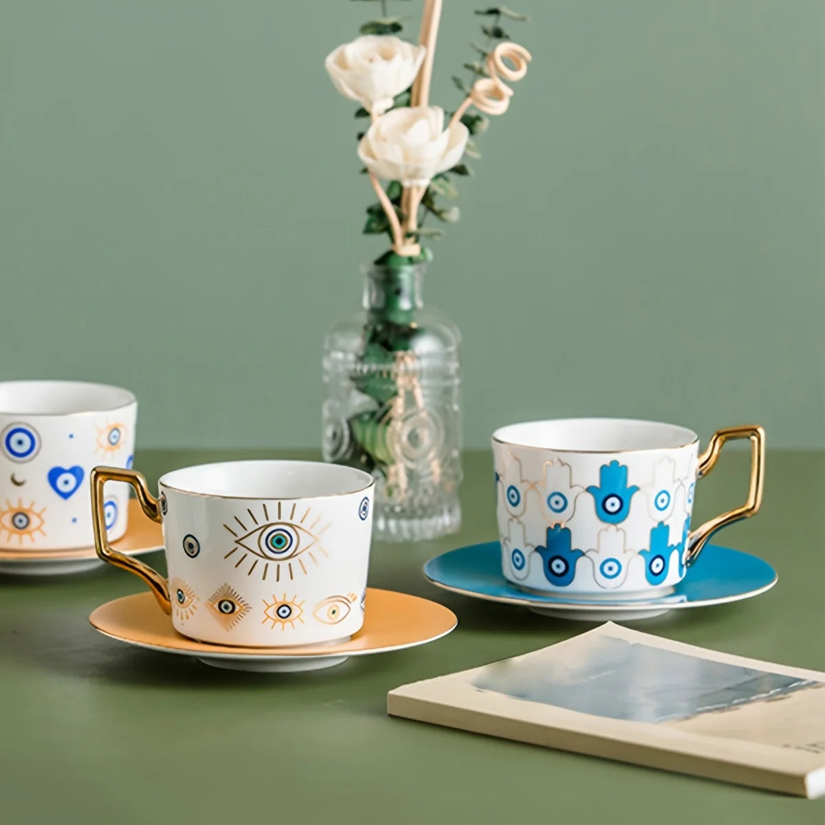 Ceramic coffee cup and saucer
