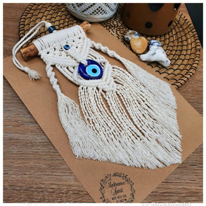 Glass Evil Eye Wall Hanging: Unique Turkish Pendant for Home Decor & Protection