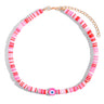 Exquisite Bohemian Turkish-Inspired Rainbow Clay Choker Necklace – Fashionable and Trendy Metal Geometric Jewelry for Women's Daily, Party and Beach Wear