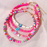 Exquisite Bohemian Turkish-Inspired Rainbow Clay Choker Necklace – Fashionable and Trendy Metal Geometric Jewelry for Women's Daily, Party and Beach Wear