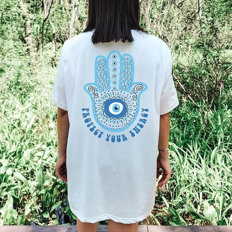 Evil Eye print T-shirts
