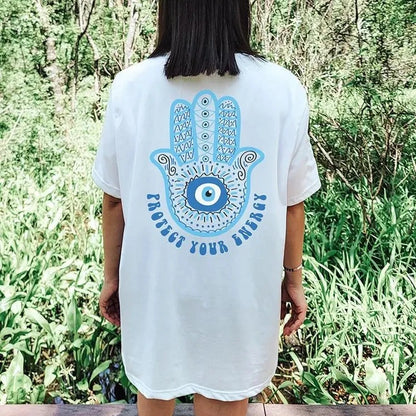 Evil Eye print T-shirts