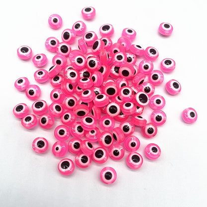 Premium Evil Eye Resin Spacer Beads – Oval Shapes in 6mm, 8mm, 10mm – Perfect for DIY Jewelry Making