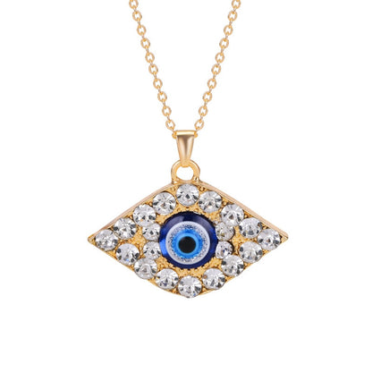Crystal Blue Pendant Necklace
