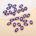 Blue Hamsa-shaped evil eye charm beads