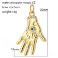 Evil Eye Designer Pendant Charm: Trendy Gold-Colored Jewelry Piece for Earrings, Necklaces, and Bracelets
