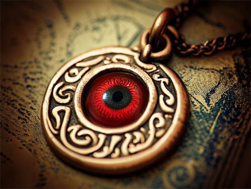Vintage Red Evil Eye Amulet