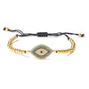 Beaded - Gold tone - Dark Blue Center