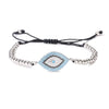 Beaded - Silver tone - Turquoise Center