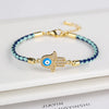 Hamsa - White on Blue