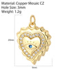 Scalloped Heart - Gold tone