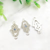 Open Hamsa - Silver tone (10pcs)