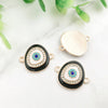 Oval Eye - Black - Gold tone (10pcs)