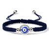 Ring Eye - Blue - Silver tone