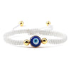 Single Eye - White - Gold tone