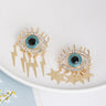 Evil eye drop earrings