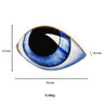 Blue iris evil eye statue with dimension lines and a weight annotation.