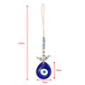 Cube bead teardrop hanging diagram labeled 150 mm overall and 35 mm by 30 mm at the blue pendant