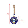 Greece Leaves evil eye wall hanging with arrows labeled 20 cm overall length and 7.5–8 cm disc height