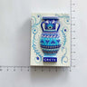 White rectangular magnet with a blue and turquoise two-handled vase and CRETE lettering beside ruler markings.