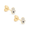 Hamsa Stud - Gold tone