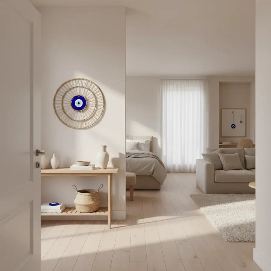 How to Incorporate Evil Eye Home Decor for Positive Energy - roombyroom styling evil eye home decor