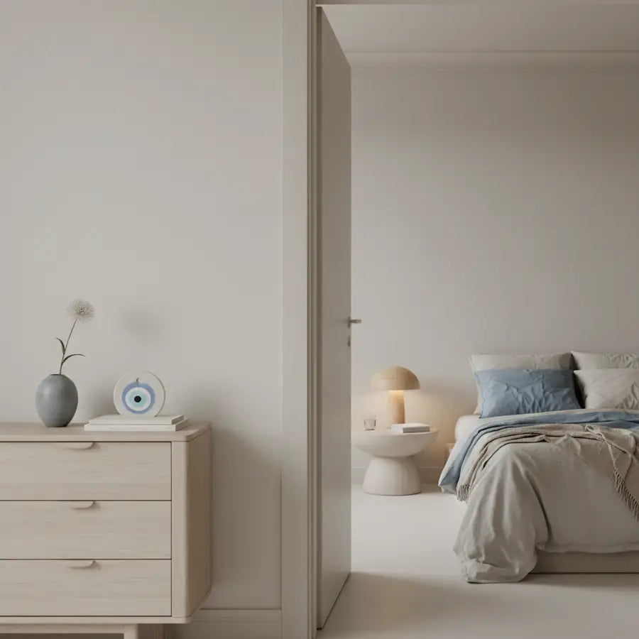 How to Incorporate Evil Eye Home Decor for Positive Energy - bedroom arrangement subtle evil eye placement
