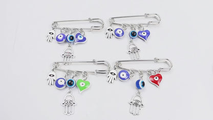 Handcrafted Trendy Zinc Alloy Evil Eye Enamel Pin – The Ultimate Fashion Statement for Special Occasions