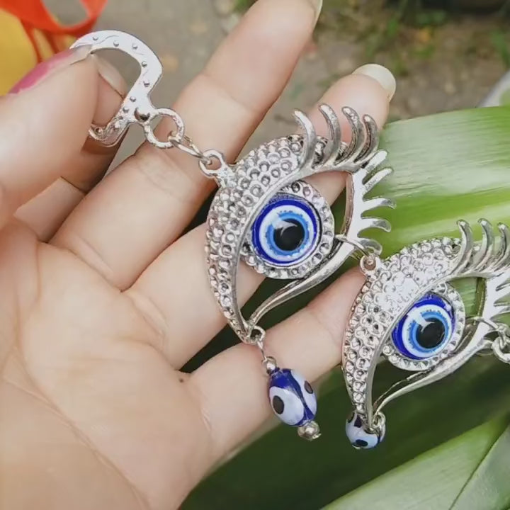 Handcrafted Turkish Blue Evil Eye Wall Pendant: Protection, Prosperity, and Elegance for Your Home