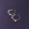 Gold Plated Round Evil Eye Earrings with AAA Cubic Zircon for Special Occasions