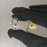 Stainless Steel Geometric Evil Eye Ring: Adjustable Turkish Eye Jewelry for Women