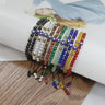 Elegant Zircon-Studded Evil Eye Beaded Bracelet - Unisex Fashion Accessory for Special Occasions and Daily Wear