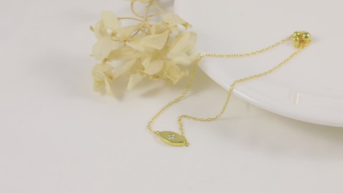 Exquisite Gold & Silver Plated Zircon Evil Eye Chain Bracelet, Elegant Fashion Accessory for Women, Perfect for Parties and Gifts