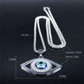 Stainless steel Evil eye necklace