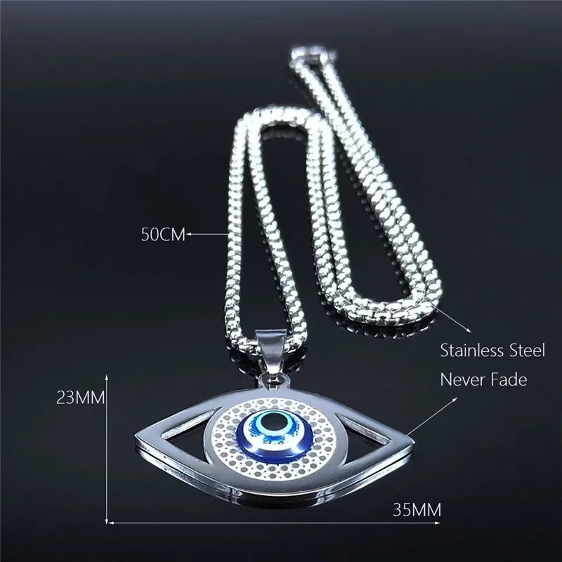 Stainless steel Evil eye necklace