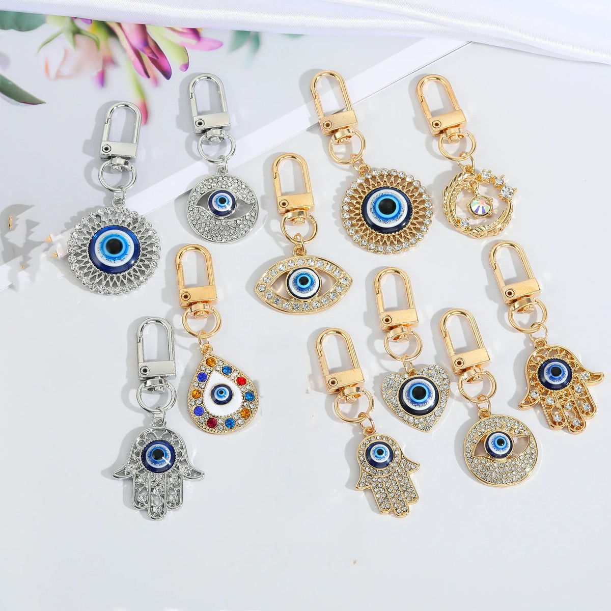 Evil eye keychain