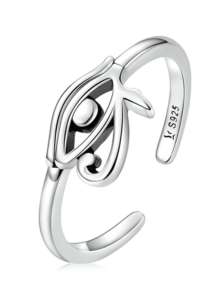 925 Real Silver Evil‘s Eye Simple Rings For Women Opening Rings Personalized Fine Jewelry Gift