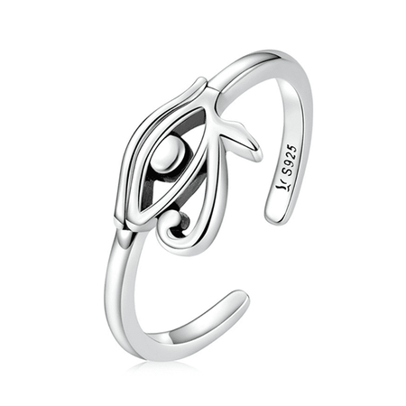 925 Real Silver Evil‘s Eye Simple Rings For Women Opening Rings Personalized Fine Jewelry Gift