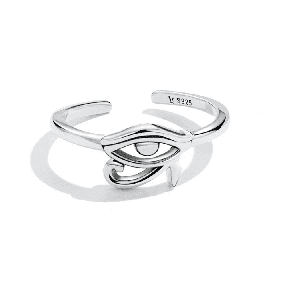 925 Real Silver Evil‘s Eye Simple Rings For Women Opening Rings Personalized Fine Jewelry Gift