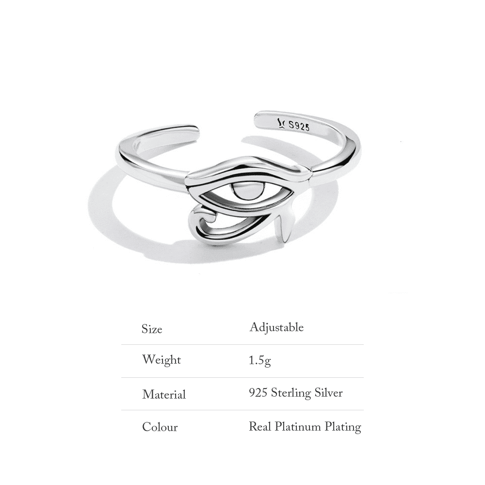 925 Real Silver Evil‘s Eye Simple Rings For Women Opening Rings Personalized Fine Jewelry Gift
