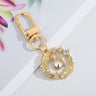 Vintage Turkish Evil Eye Keychain with Zircon Pendant