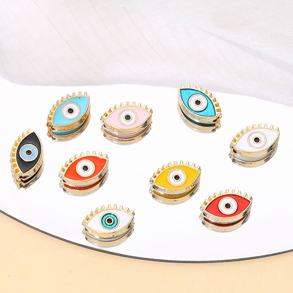 [Boho Series] Evil Eye Shape - 10PCS Turkish Evil Eye Beads for DIY Bracelets and Pendant Making