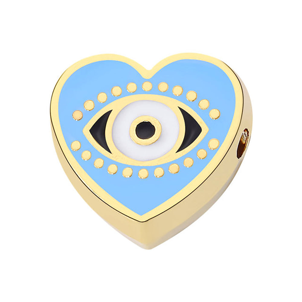 [Boho Series] Heart Shape - 10PCS Turkish Evil Eye Beads for DIY Bracelets and Pendant Making