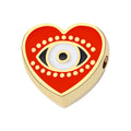 [Boho Series] Heart Shape - 10PCS Turkish Evil Eye Beads for DIY Bracelets and Pendant Making