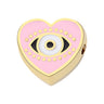 [Boho Series] Heart Shape - 10PCS Turkish Evil Eye Beads for DIY Bracelets and Pendant Making