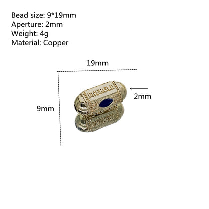Metal Brass Based Heart Jewelry Making Beads with Spacor Beads and Knotting Supplies for Men's Beads and Evil Eye Beads Tube